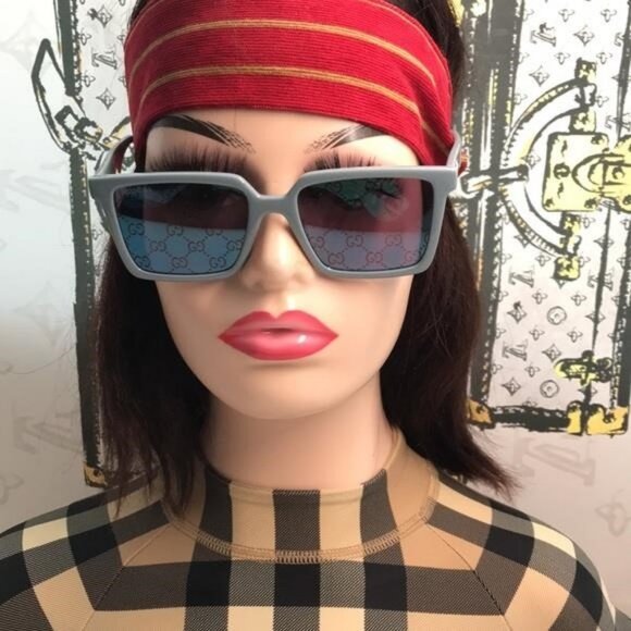 NEW AUTHENTIC Gucci Blue Square Sunglasses GG1540S 003 - Picture 9 of 13